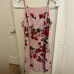 Lulu’s Pink Floral Print Dress (size XS)